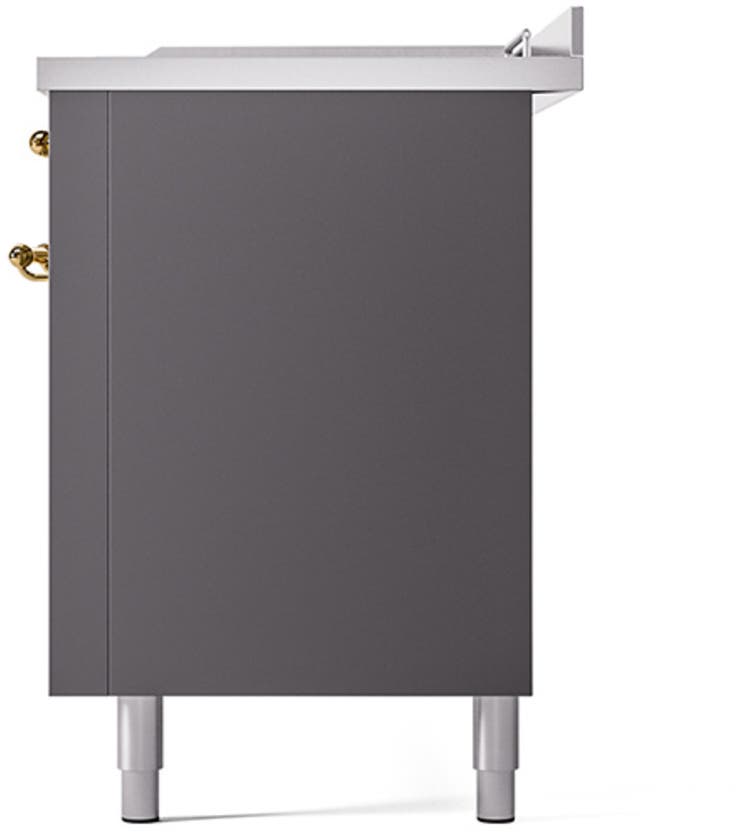 Ilve UP60FSQNMPMGGLP Graphite Matte With Brass Trim, Lp