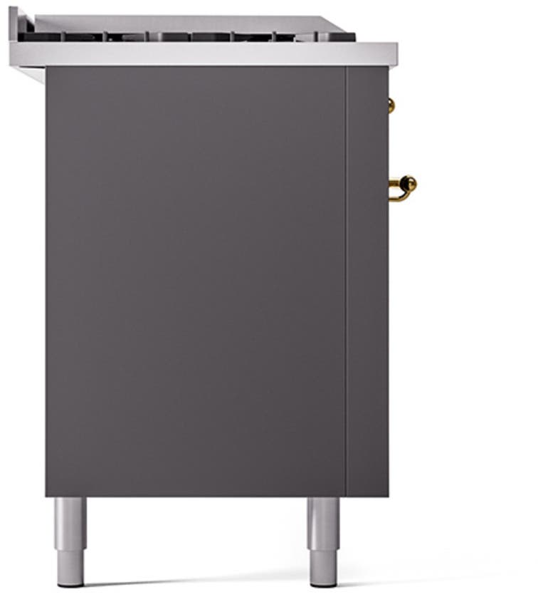 Ilve UP60FSQNMPMGG Graphite Matte With Brass Trim