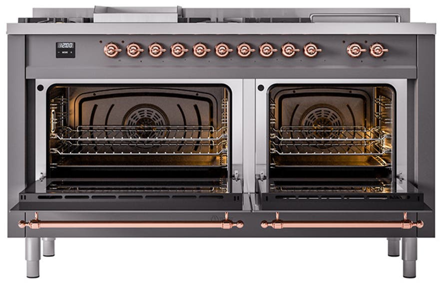 Ilve UP60FSQNMPMGP Graphite Matte With Copper Trim