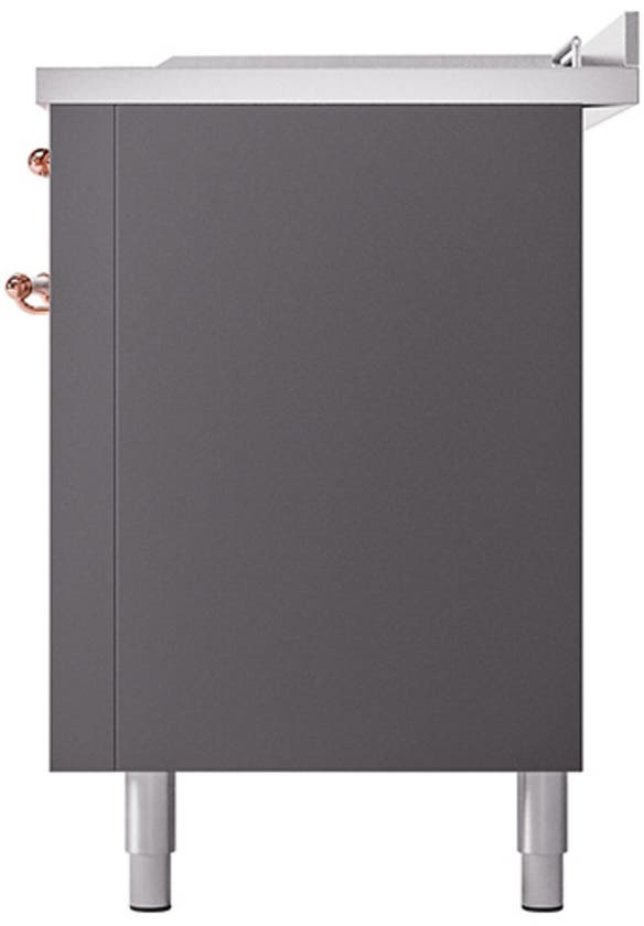 Ilve UP60FSQNMPMGPLP Graphite Matte With Copper Trim, Lp