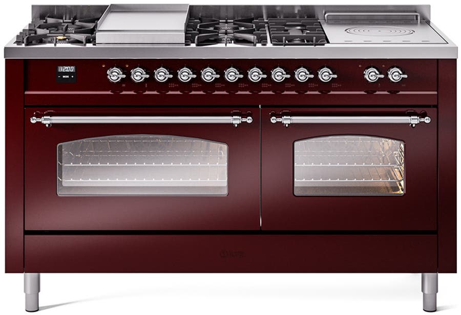 Ilve UP60FSNMPBUCLP Burgundy With Chrome Trim, Lp