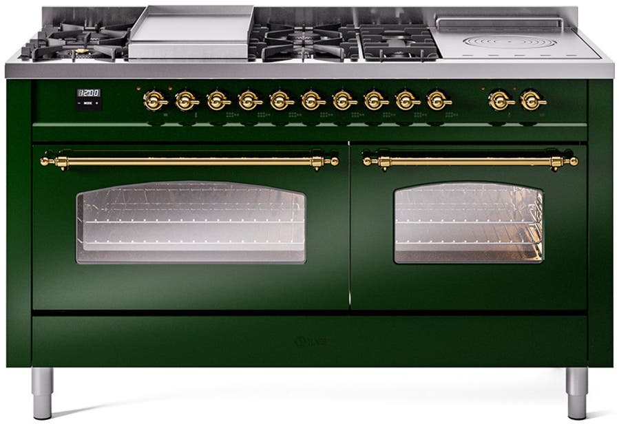 Ilve UP60FSNMPEGGLP Emerald Green With Brass Trim, Lp