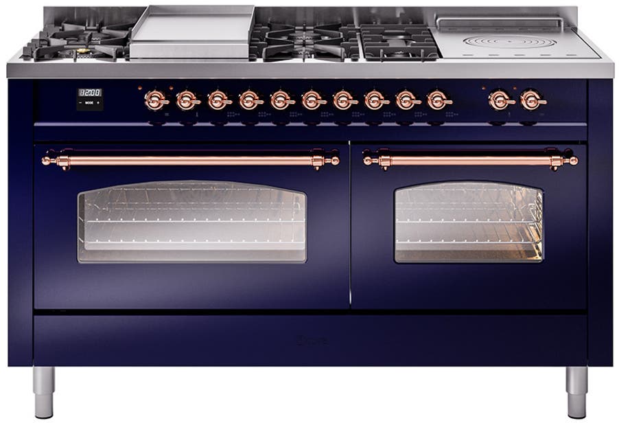 Ilve UP60FSNMPMBPLP Midnight Blue With Copper Trim, Lp
