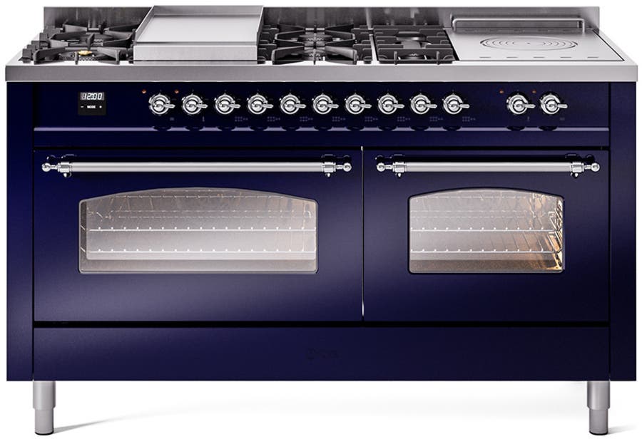 Ilve UP60FSNMPMBCLP Midnight Blue With Chrome Trim, Lp