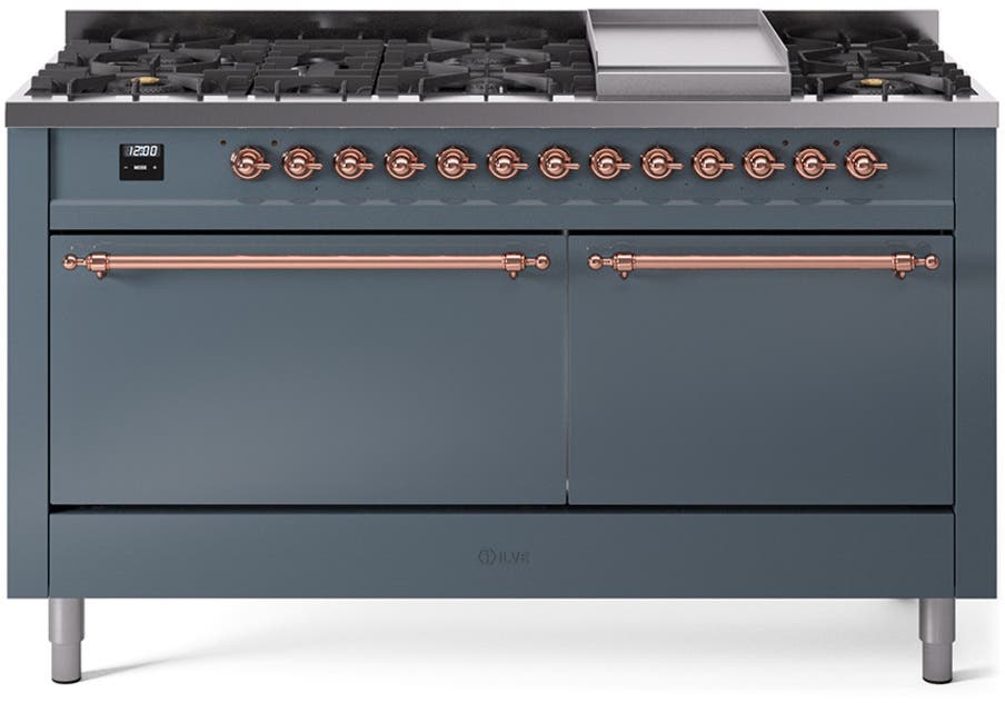 Ilve UP60FQNMPBGPLP Blue Grey With Copper Trim, Lp