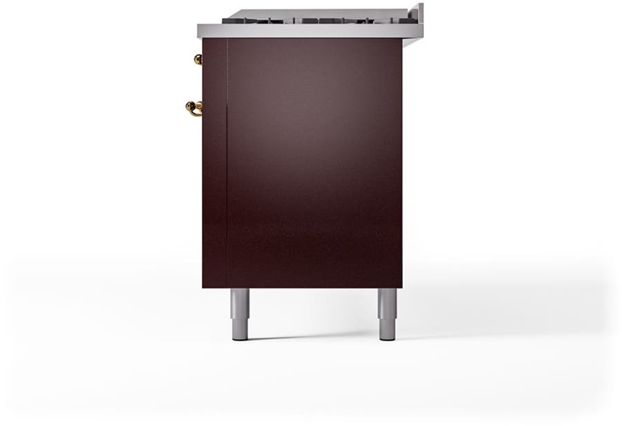 Ilve UP60FQNMPBUG Burgundy With Brass Trim