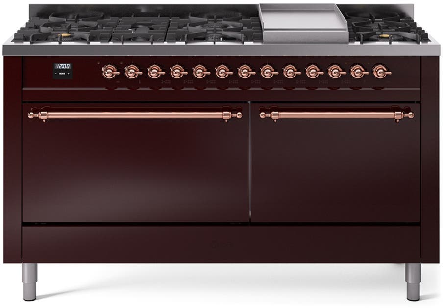 Ilve UP60FQNMPBUP Burgundy With Copper Trim