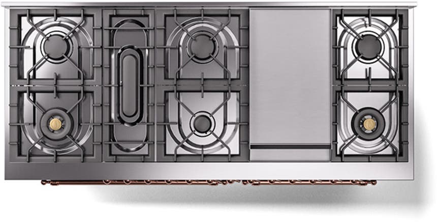 Ilve UP60FQNMPBUPLP Burgundy With Copper Trim, Lp
