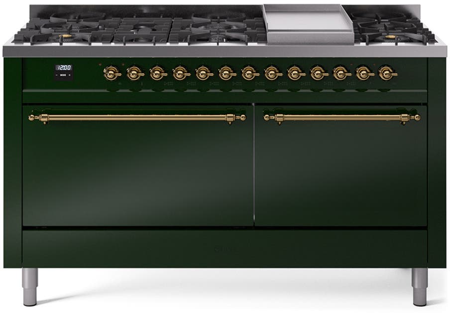 Ilve UP60FQNMPEGG Emerald Green With Brass Trim