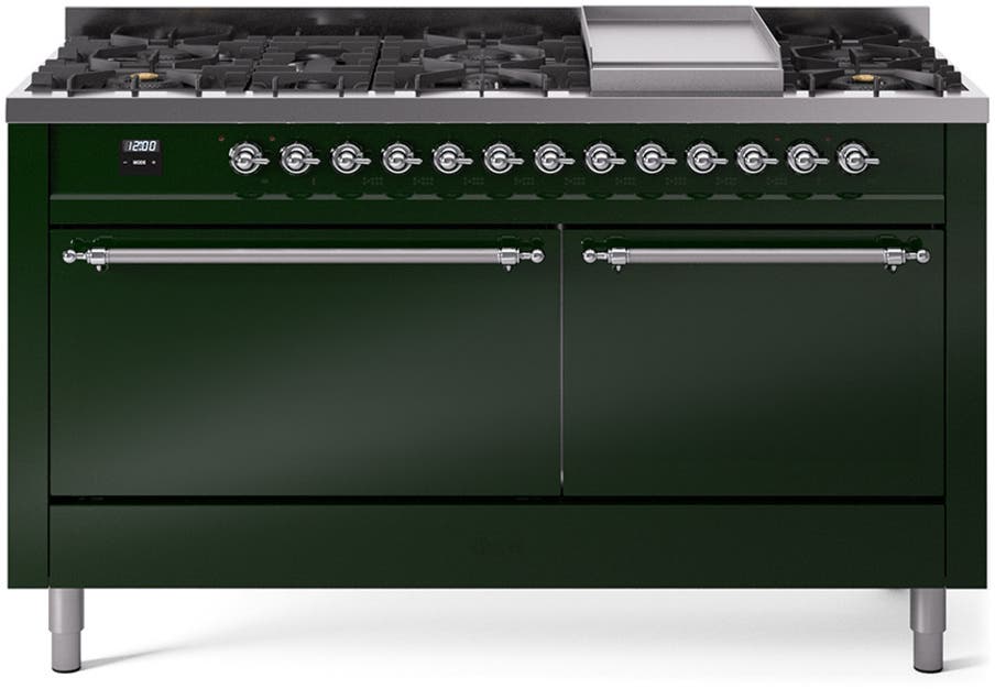 Ilve UP60FQNMPEGC Emerald Green With Chrome Trim