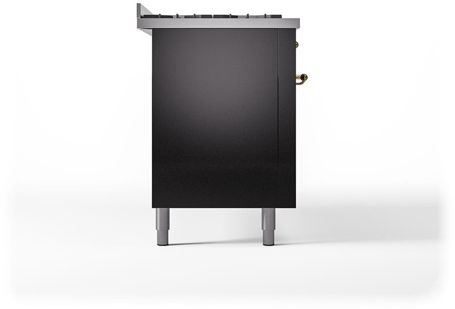 Ilve UP60FQNMPBKGLP Glossy Black With Brass Trim, Lp