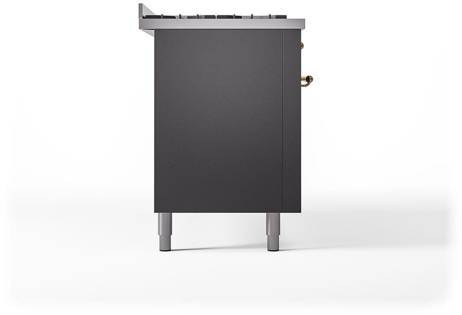 Ilve UP60FQNMPMGGLP Graphite Matte With Brass Trim, Lp