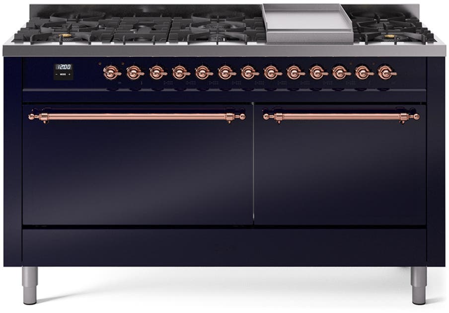 Ilve UP60FQNMPMBPLP Midnight Blue With Copper Trim, Lp