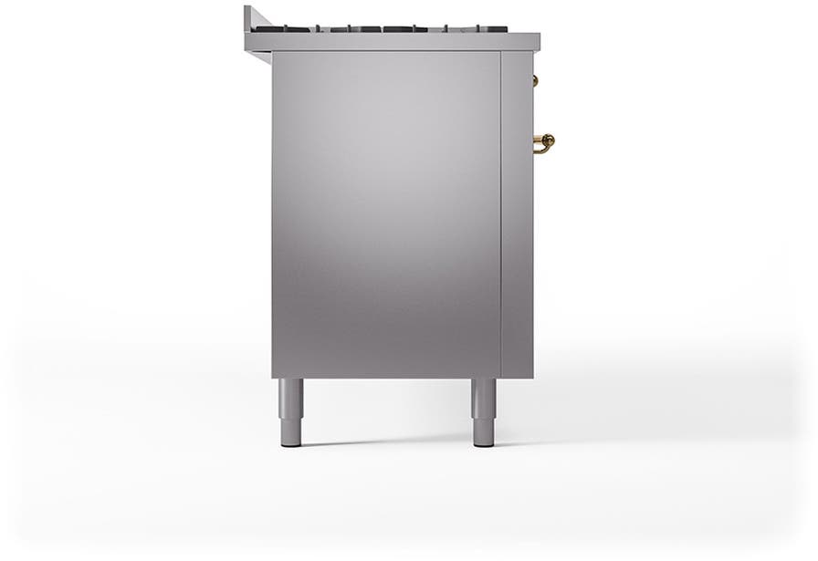 Ilve UP60FQNMPSSG Stainless Steel, Brass Trim, Solid Door