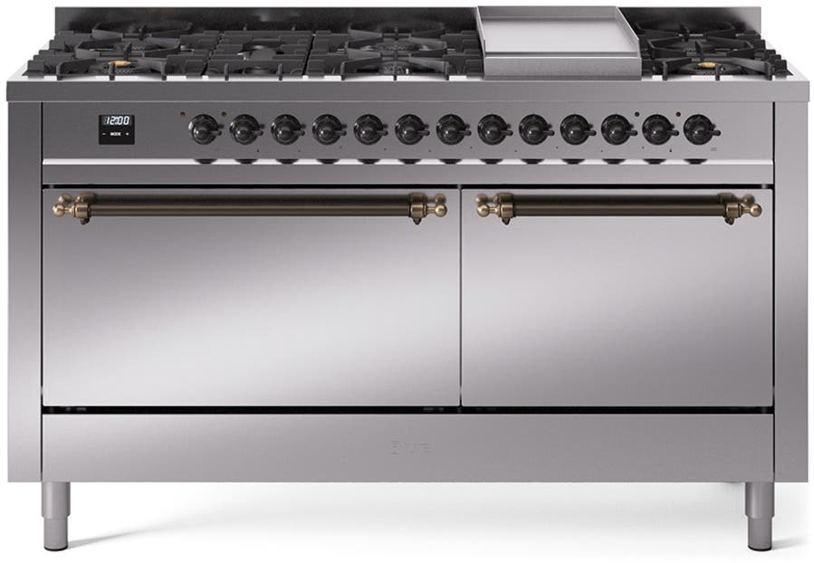 Ilve UP60FQNMPSSBLP Stainless Steel With Bronze Trim, Lp