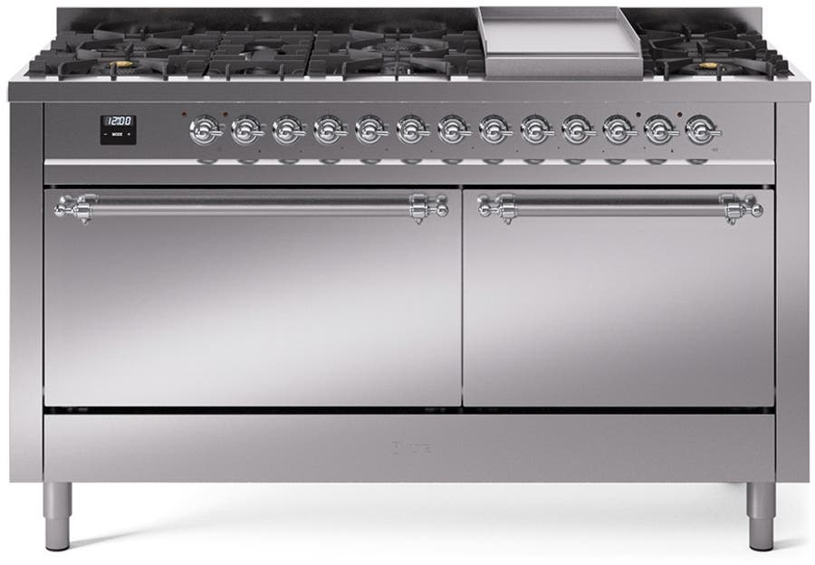 Ilve UP60FQNMPSSC Stainless Steel With Chrome Trim