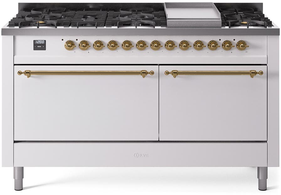 Ilve UP60FQNMPWHG White With Brass Trim