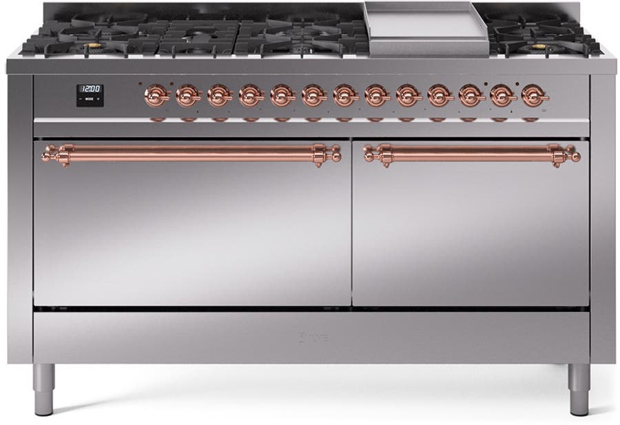 Ilve UP60FQNMPSSPLP Stainless Steel With Copper Trim, Lp