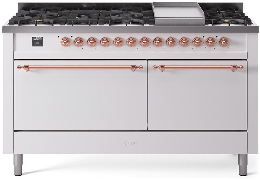 Ilve UP60FQNMPWHP White With Copper Trim