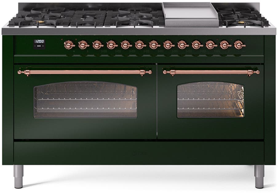 Ilve UP60FNMPEGPLP Emerald Green With Copper Trim, Lp