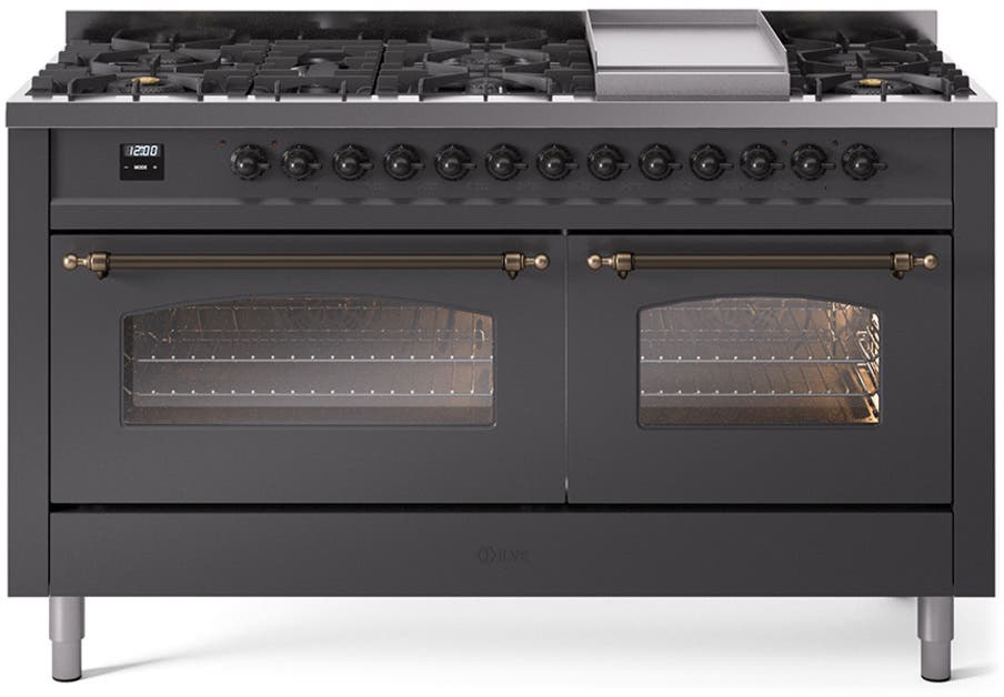 Ilve UP60FNMPMGBLP Graphite Matte With Bronze Trim, Lp