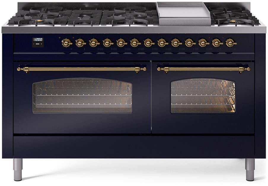 Ilve UP60FNMPMBGLP Midnight Blue With Brass Trim, Lp