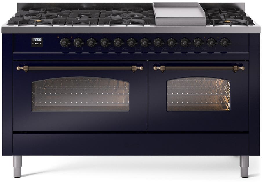 Ilve UP60FNMPMBBLP Midnight Blue With Bronze Trim, Lp