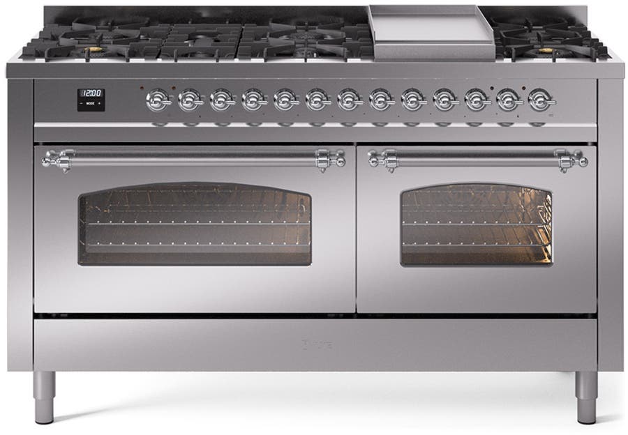 Ilve UP60FNMPSSCLP Stainless Steel With Chrome Trim, Lp