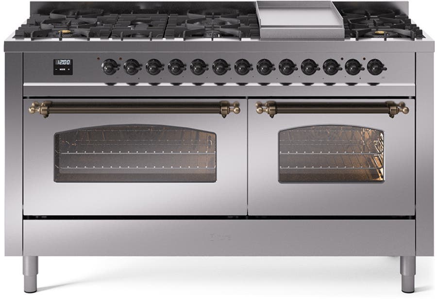 Ilve UP60FNMPSSBLP Stainless Steel With Bronze Trim, Lp