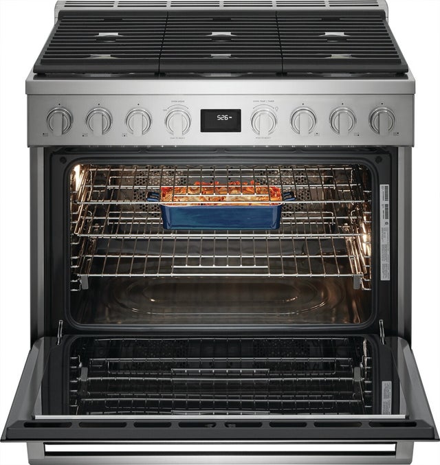 Electrolux Kitchen ECFD3668AS 36 Inch Freestanding Dual Fuel Range with 6 Sealed...