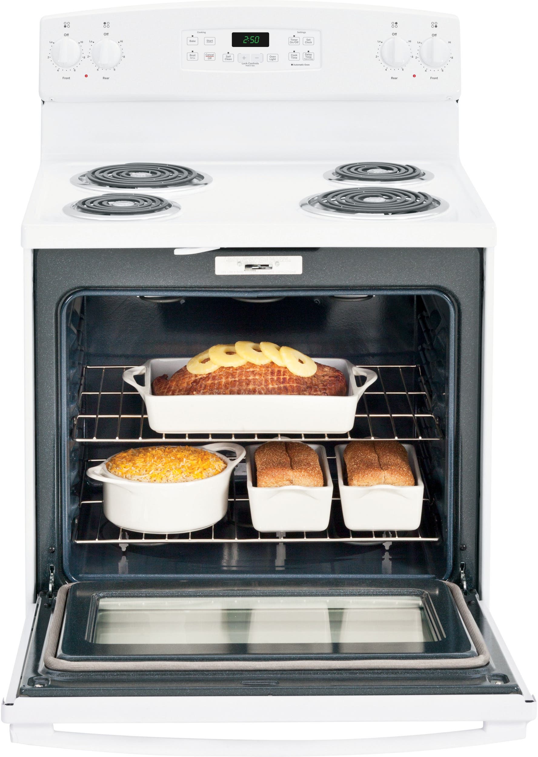 GE JB250DFWW White