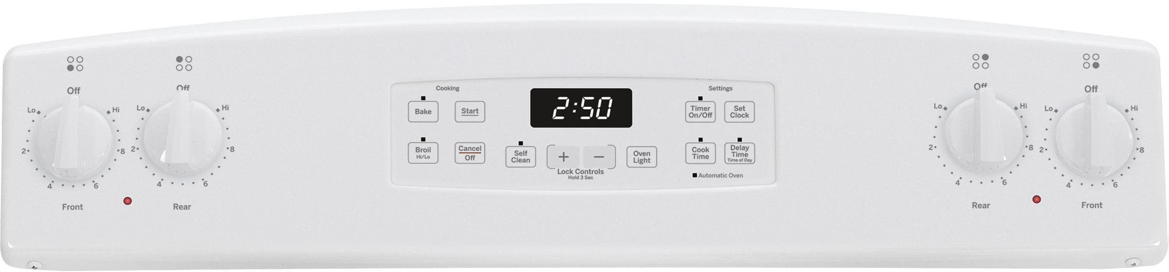 GE JB250DFWW White