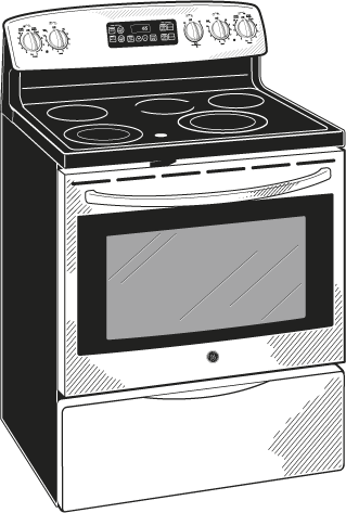 GE JB650EDES 30" Free-Standing Electric Range