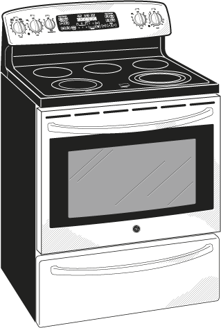 GE JB705EDES 30" Free-Standing Electric Range