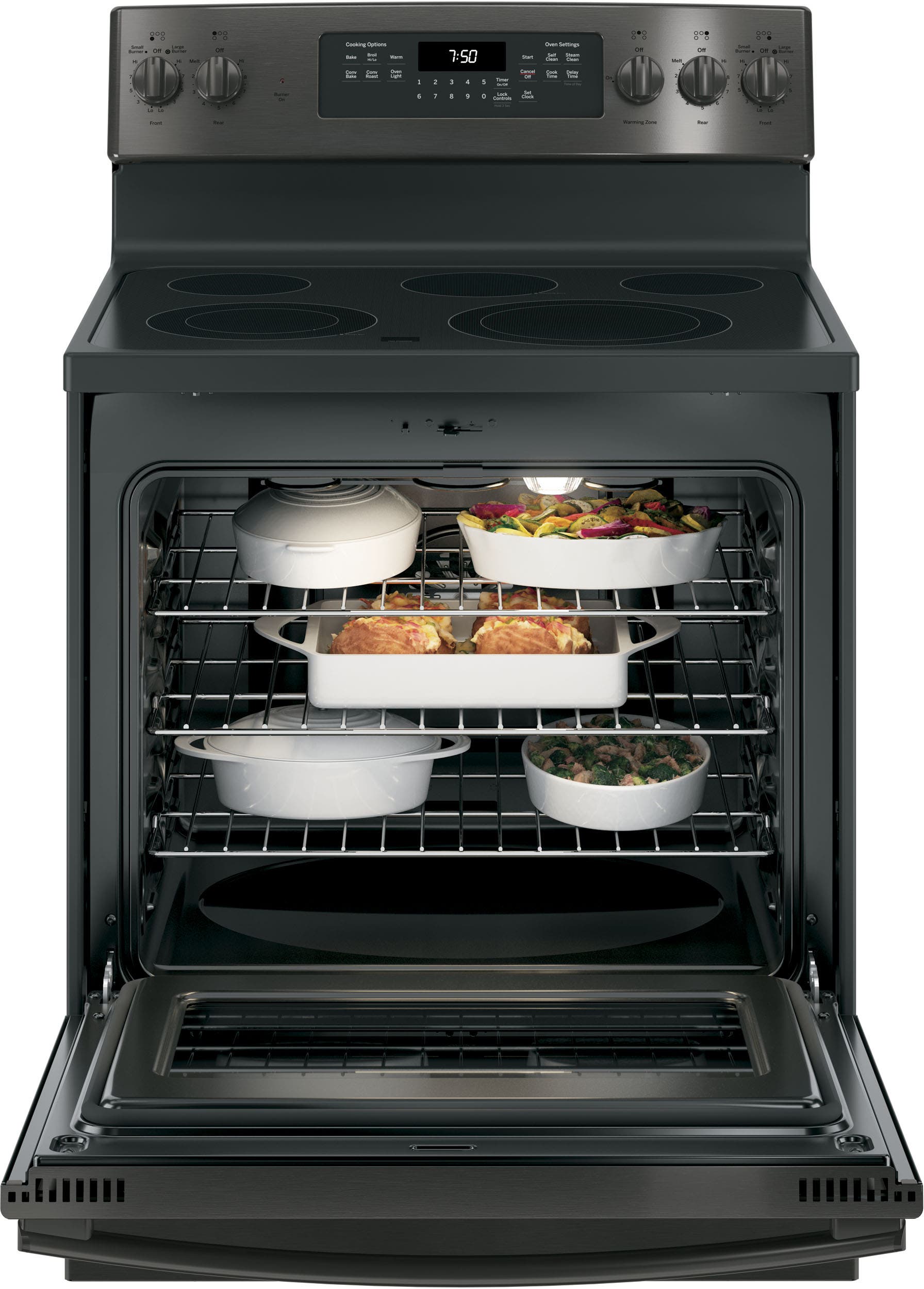 GE JB750BJTS Black Stainless Steel