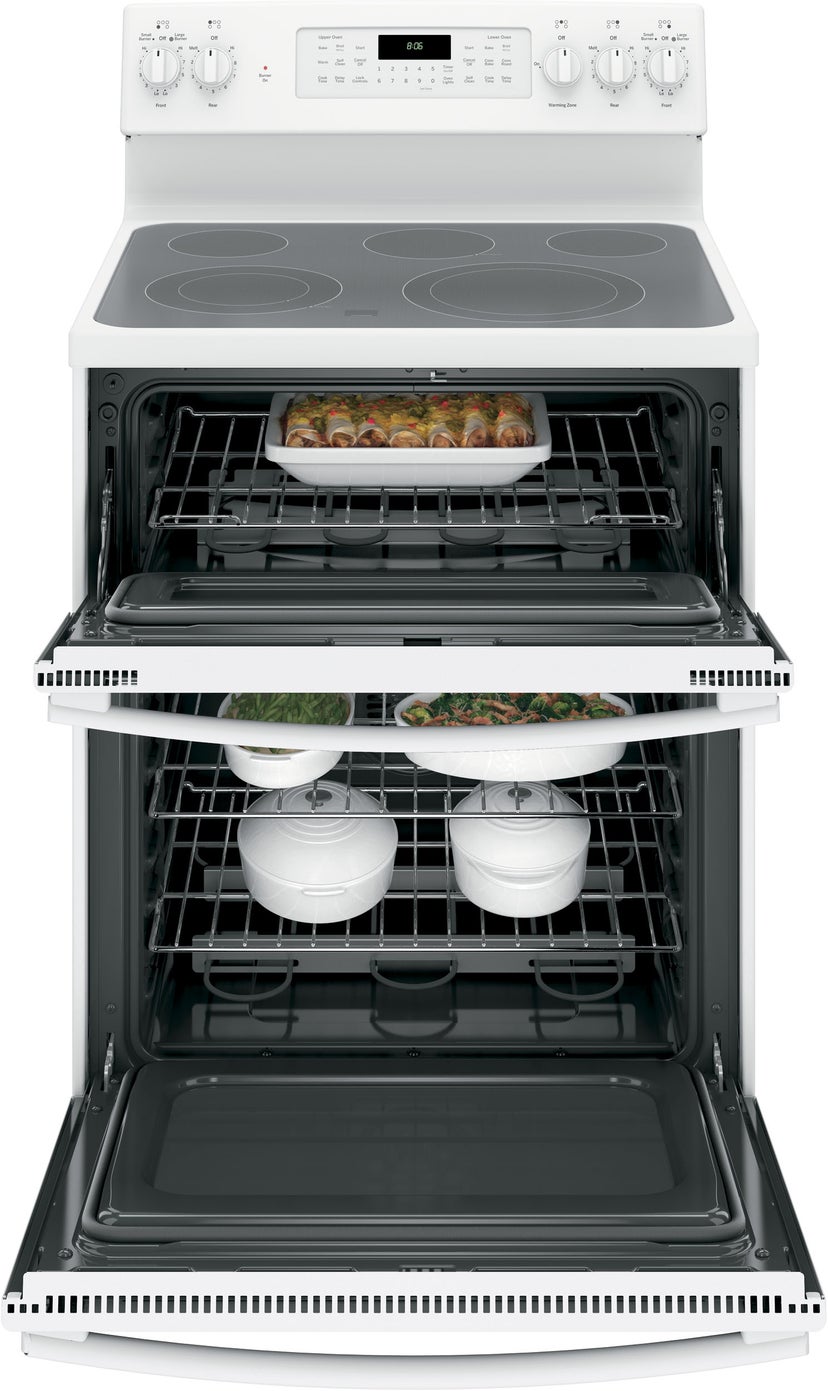 GE JB860DJWW 30 Inch Freestanding Electric Double Oven Convecti...