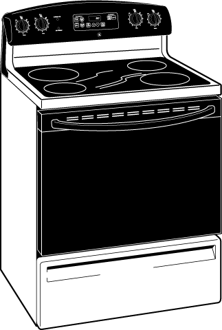 GE JBP60BMWH 30" Electric Range
