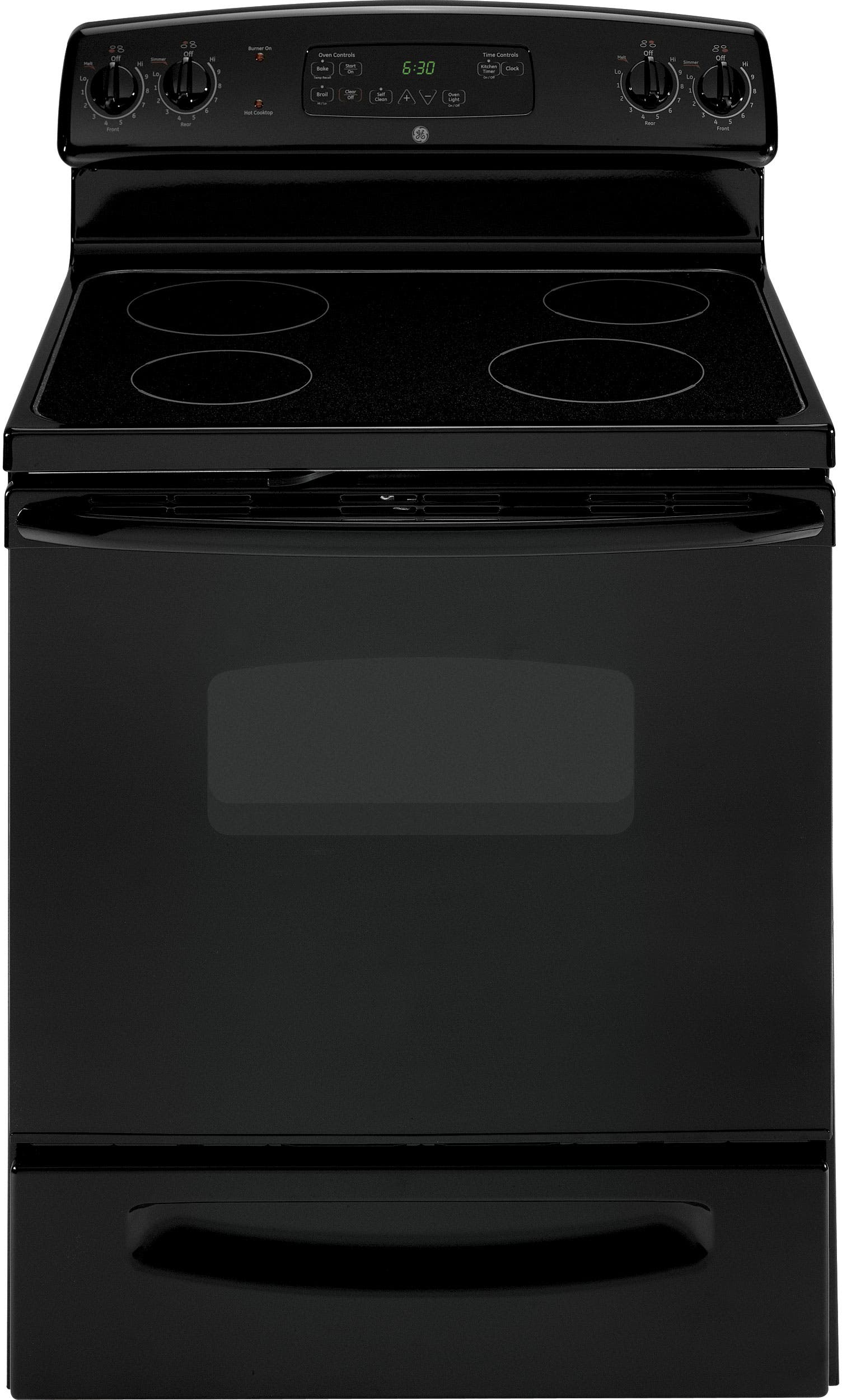GE JBP62DMBB Black with Black Glass Door