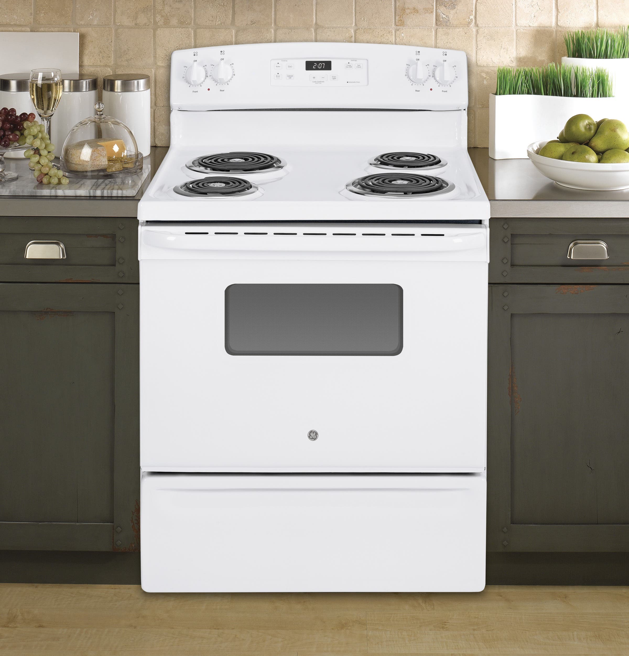 GE JBS27DFWW White