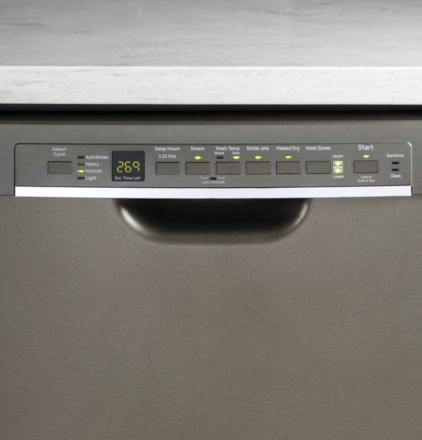 GE GDF610PMJES Full Console Dishwasher with 4 Cycles, 16 Place Se...