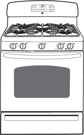 GE JGB282DETWW 30" Freestanding Gas Range with 5 Sealed Burners, ...