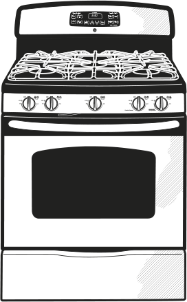 GE JGB282SETSS 30" Freestanding Gas Range with 5 Sealed Burners, ...