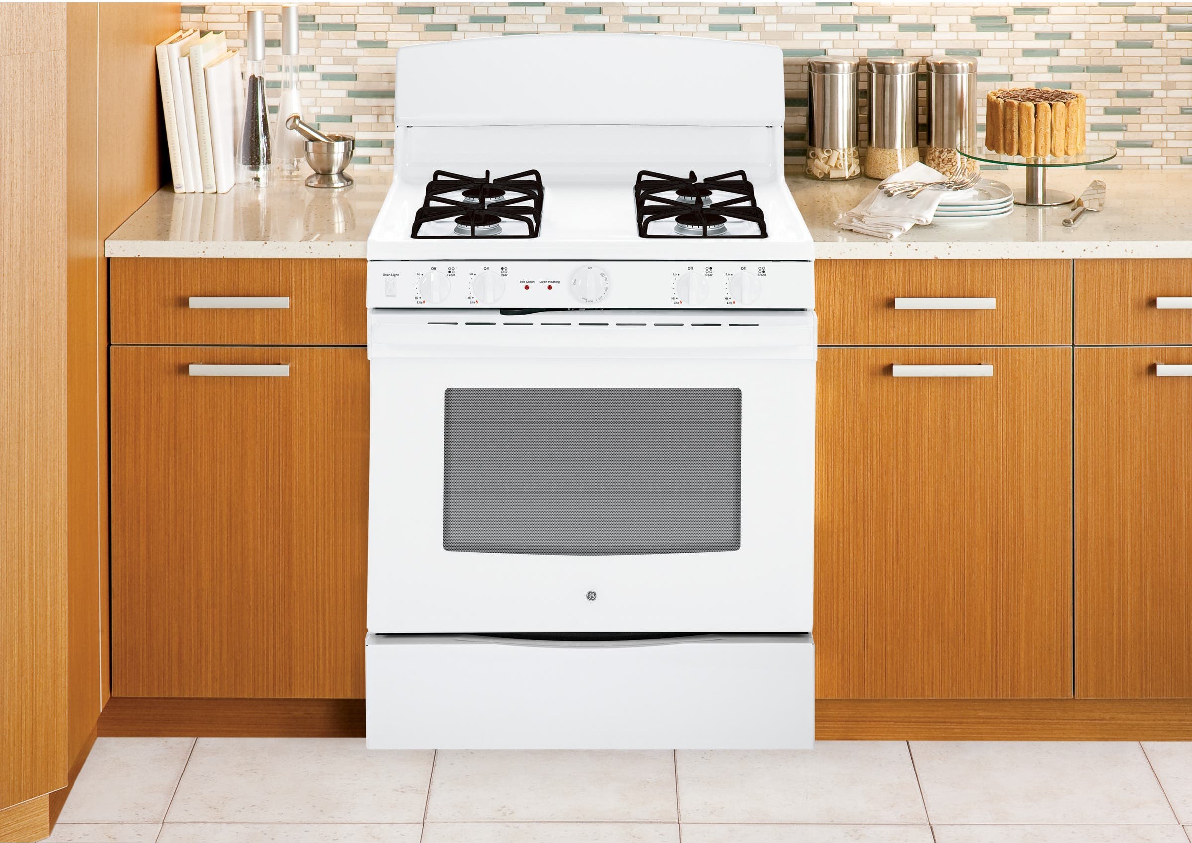 GE JGB450DEFWW White