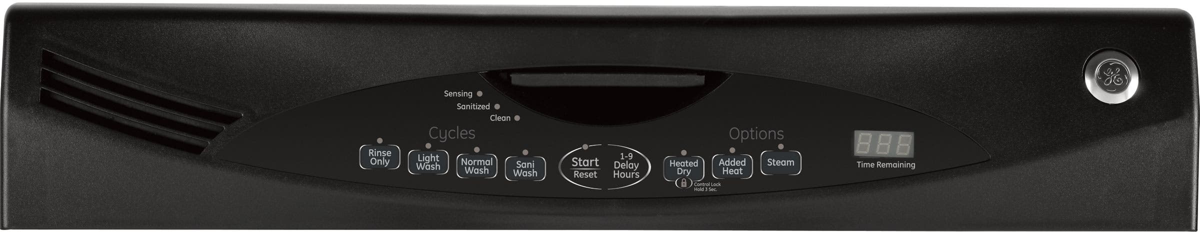 GE GLD6904RBB Black on Black