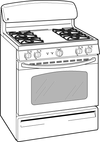 GE JGBP27DEMWW 30" Gas Range