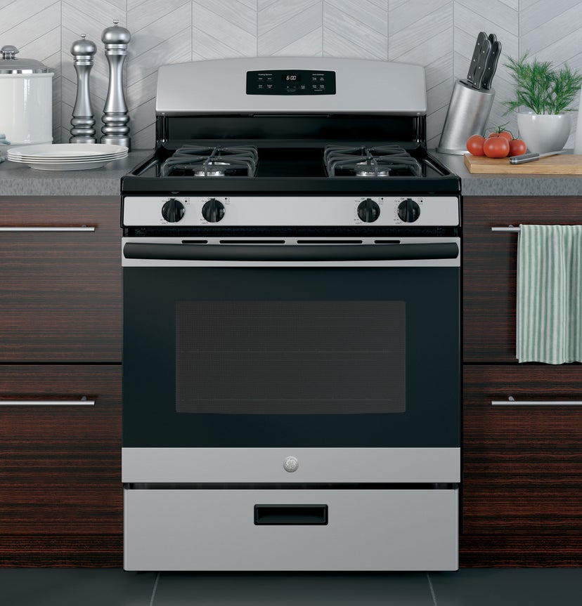 GE JGBS60GEKSA 30 Inch Freestanding Gas Range with 4 Sealed Burne...