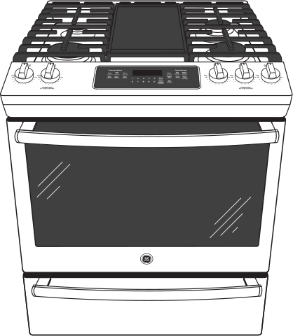 GE JGS760BELTS Black Stainless