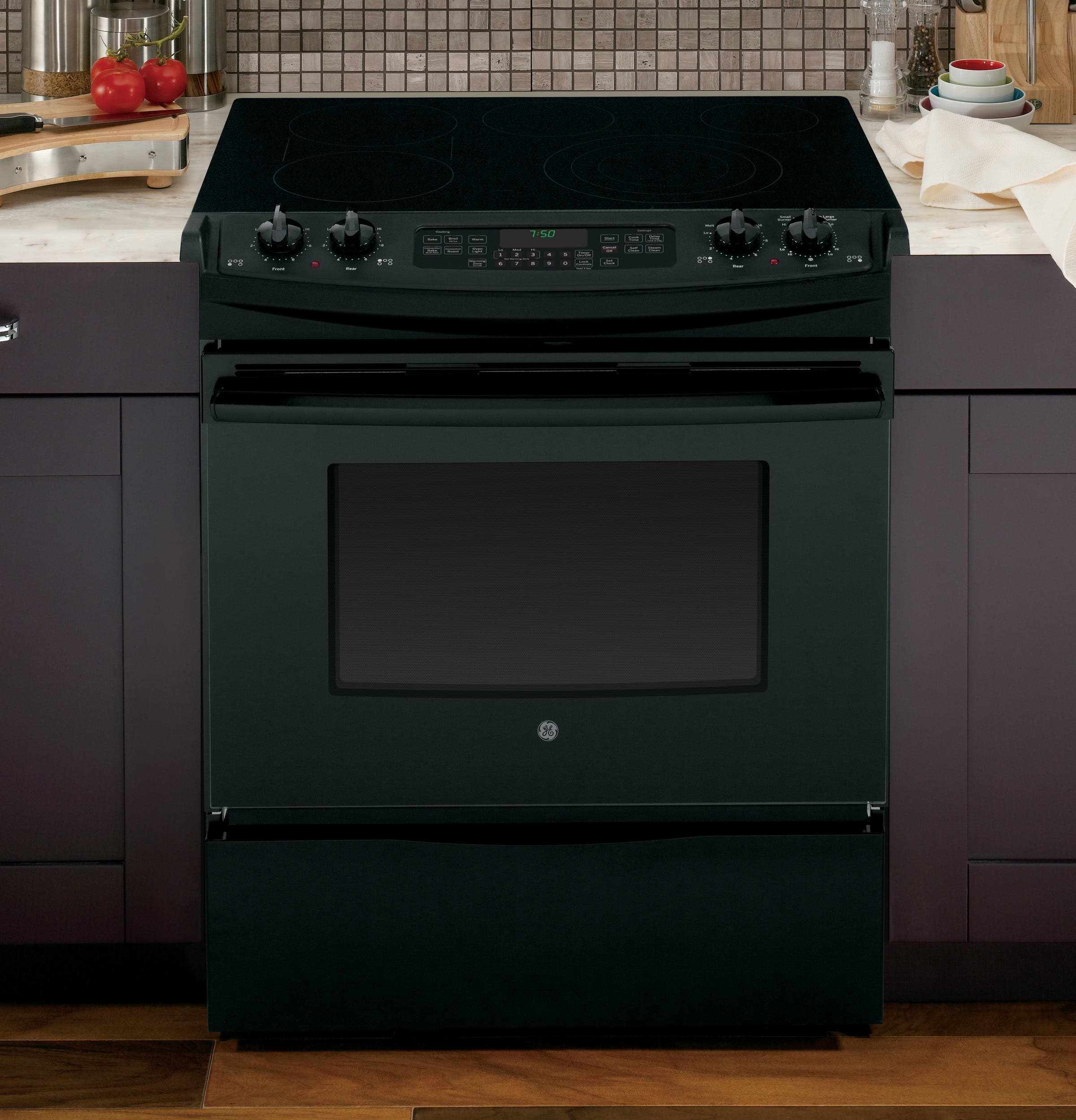 GE JS750DFBB Black