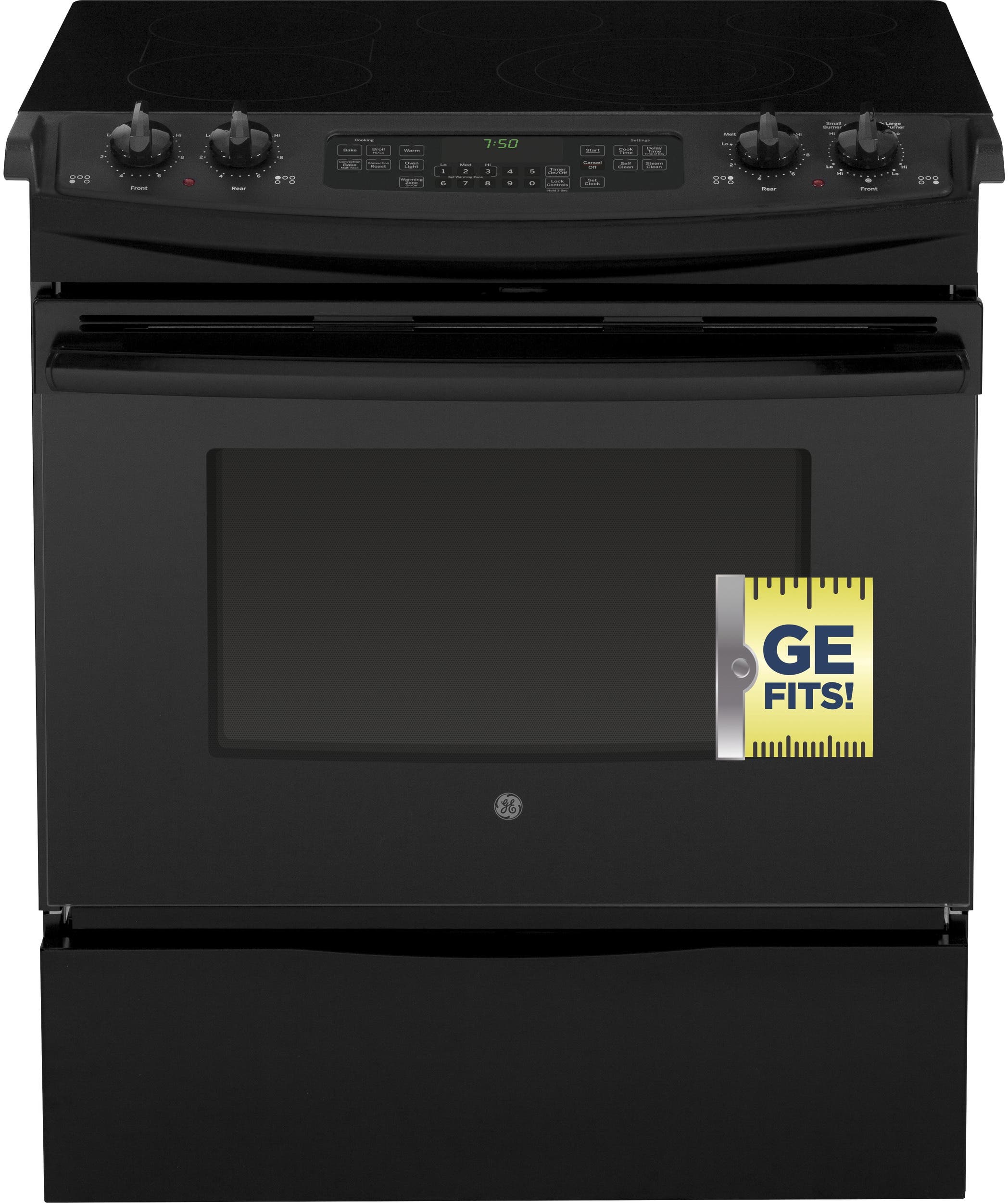 GE JS750DFBB Black