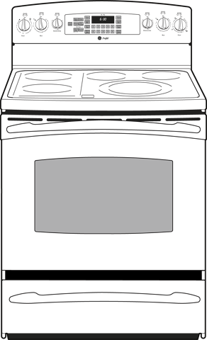 GE PB900DPBB Black with Black Glass Door